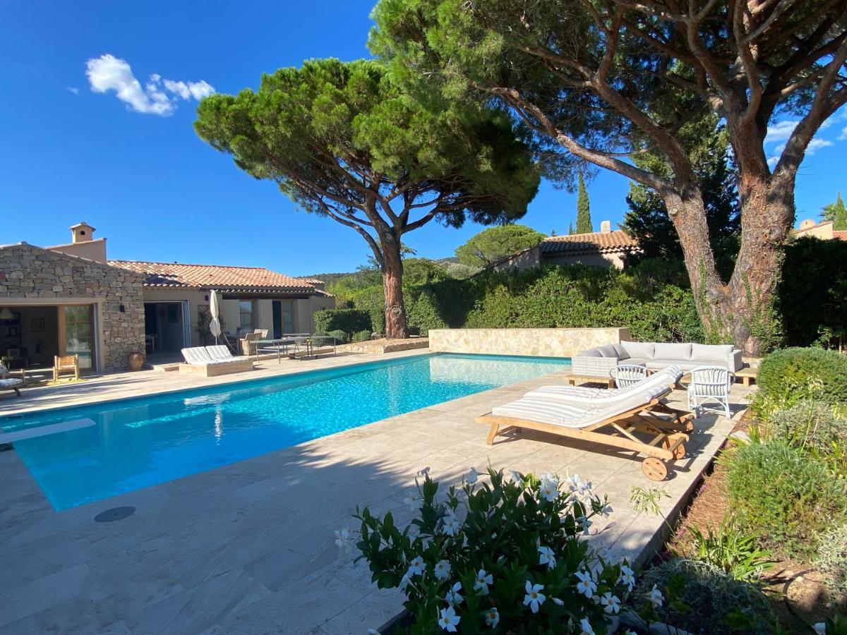 Lovely "Provence" Villa With Sea View, Private Heated Pool, Airco And Beautiful Garden Grimaud Bagian luar foto
