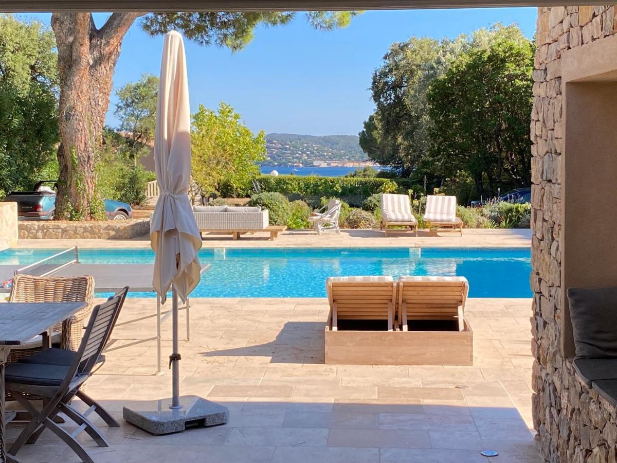 Lovely "Provence" Villa With Sea View, Private Heated Pool, Airco And Beautiful Garden Grimaud Bagian luar foto